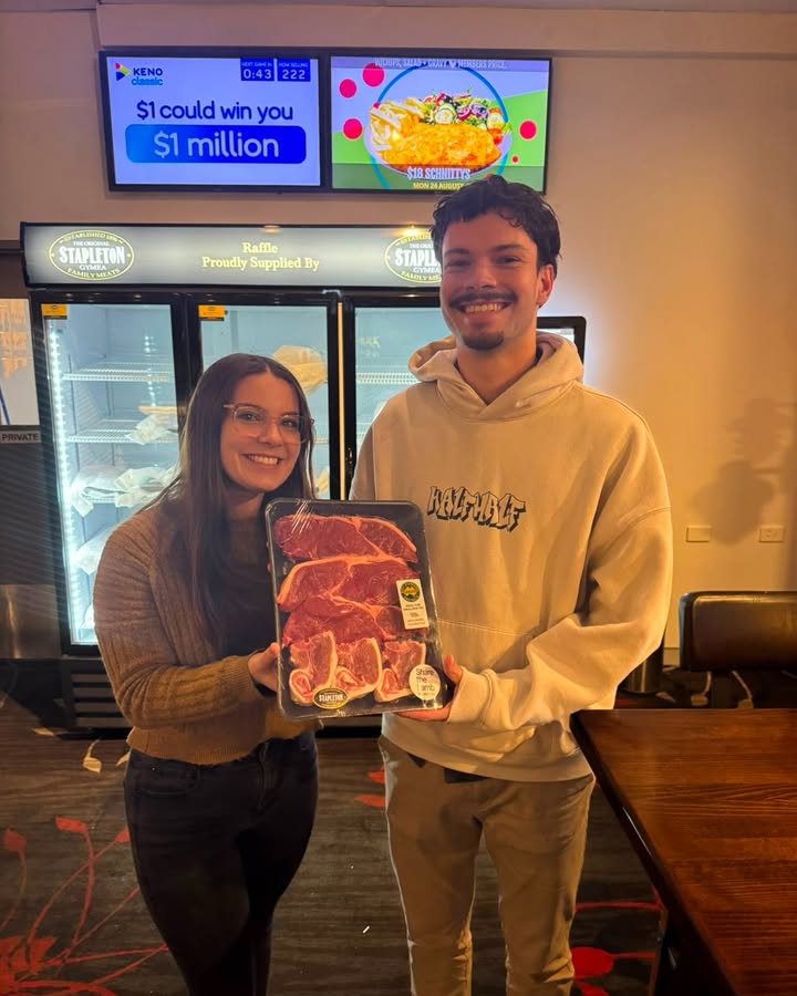 Featured image for “Siblings Chelsey and Kainen Win the Meat Raffle at Gymea Bowls”