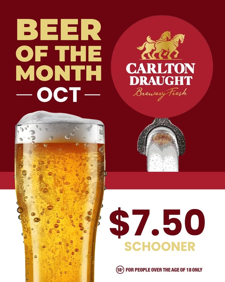 Featured image for “Carlton Draught Beer of the Month at Gymea Bowls”